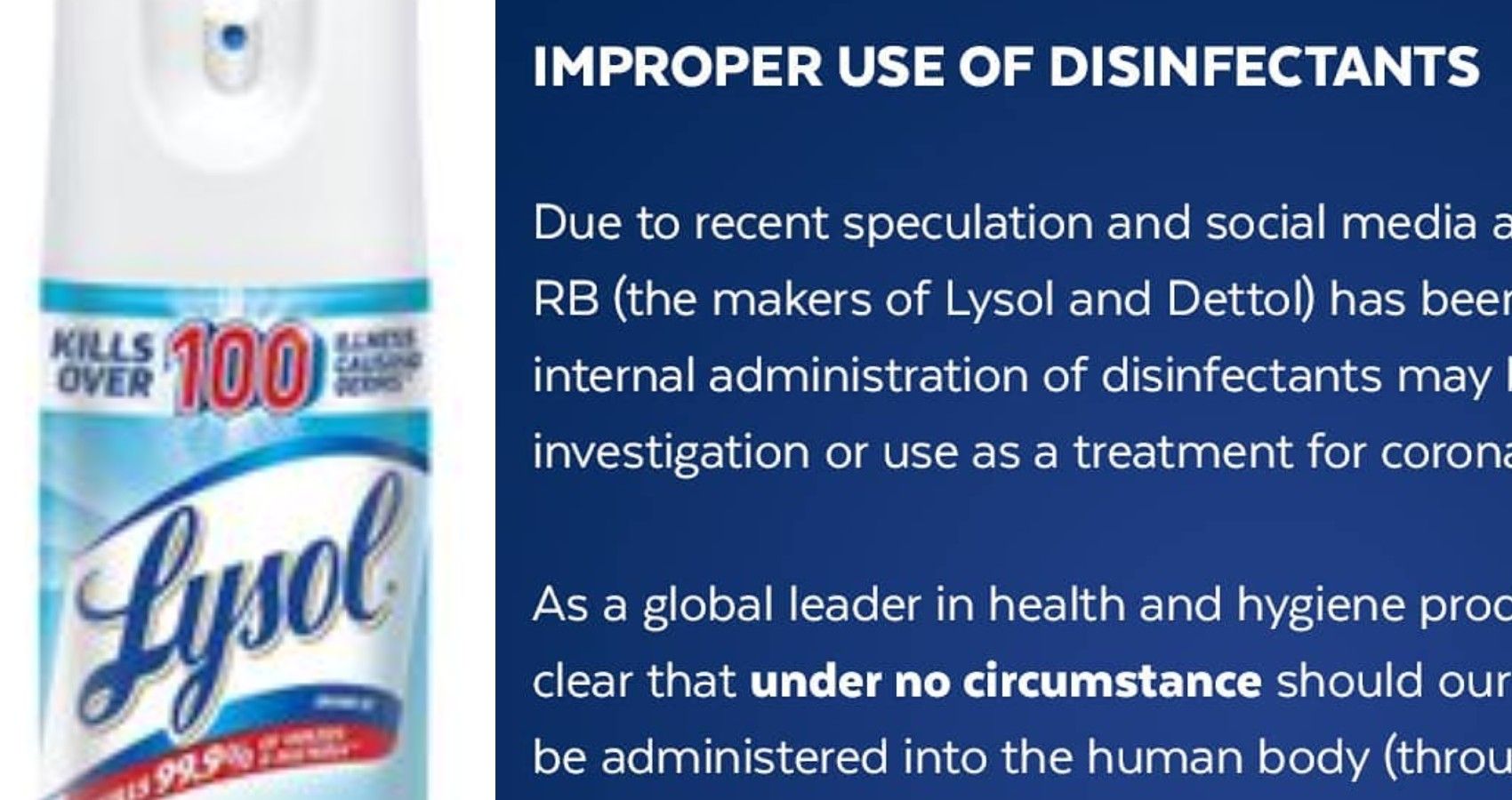 Lysol Issues Warning Don T Consume Their Products Moms Com
